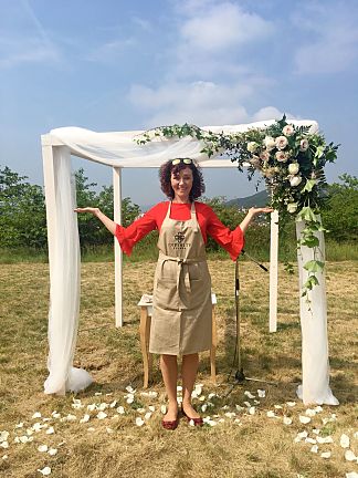 Květinová svatební brána